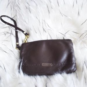 Brown coach wristlet